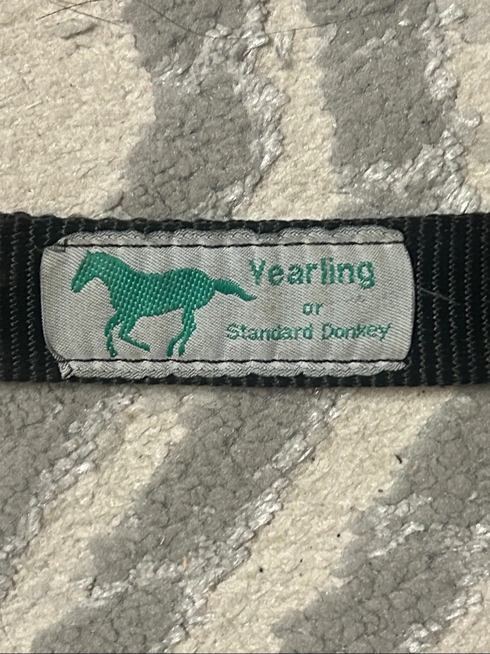 Used Bag strap hardware close-up